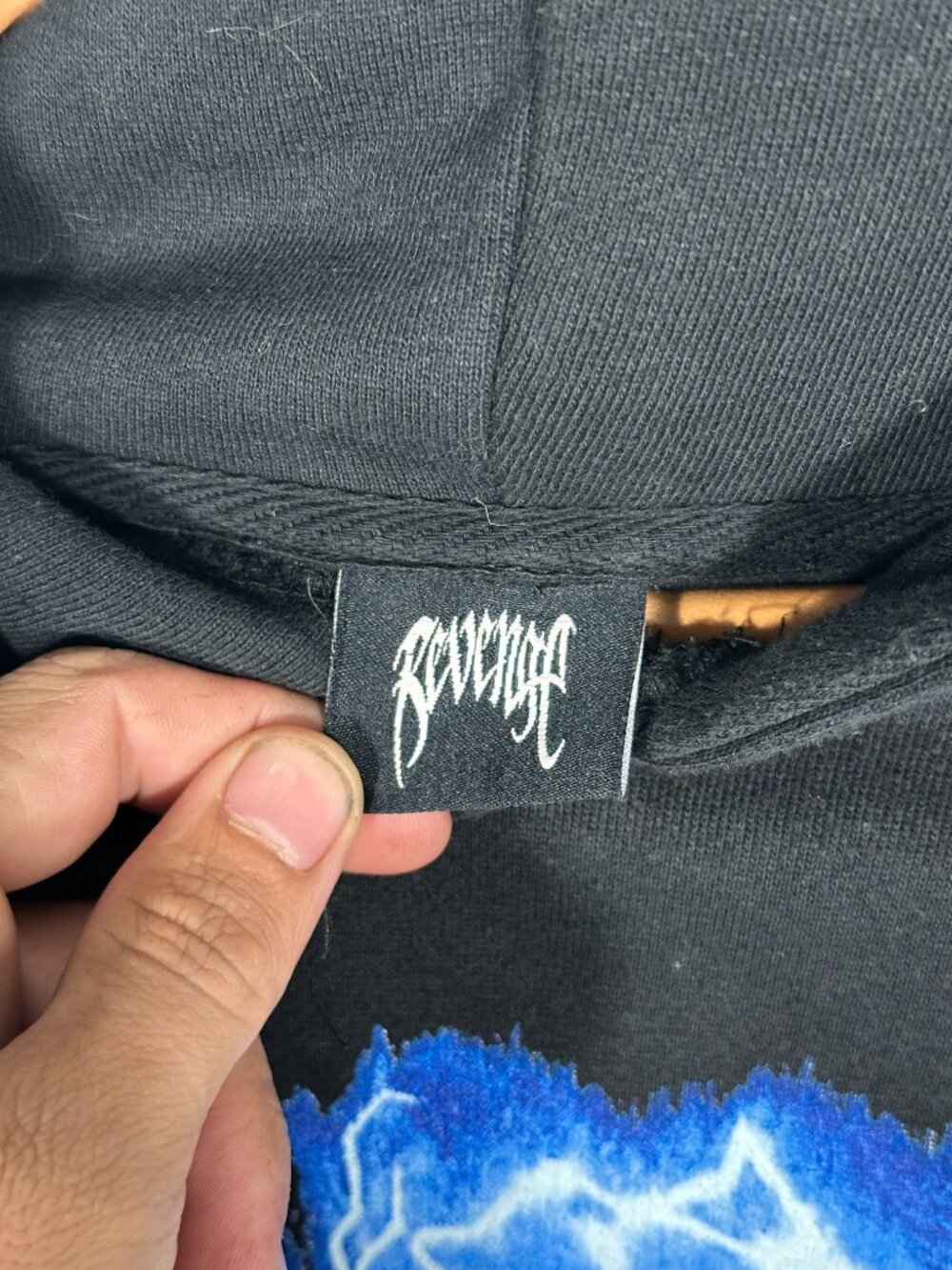 Revenge Anarchy Lightning Logo Pullover Hoodie Size Mens M - Picture 3 of 9